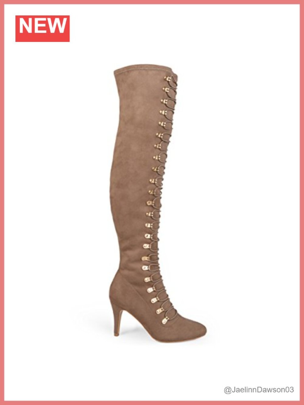 Faux Leather Over-The-Knee Boots with Rhinestone Embellishments